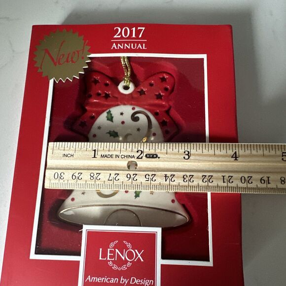 Lenox 2017 Joyous Tidings Bell Christmas Ornament New In Original Packaging - Picture 8 of 9